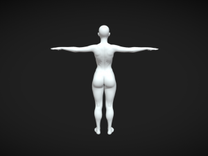 Exquisite Precision High Detailed Women Fit Body Base Mesh in T-Pose Model 3D