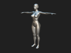 Exquisite Precision High Detailed Women Fit Body Base Mesh in T-Pose Model 3D