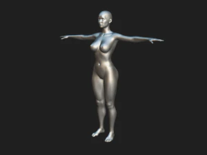 Exquisite Precision High Detailed Women Fit Body Base Mesh in T-Pose 3D Model