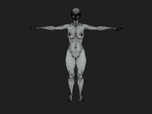 Exquisite Precision High Detailed Women Fit Body Base Mesh in T-Pose Model 3D