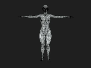 Exquisite Precision High Detailed Women Fit Body Base Mesh in T-Pose 3D Model