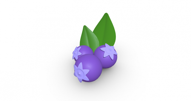 Savor the Sweetness Blueberry 3D Модель .c4d .max .obj .3ds .fbx .stl .blend 