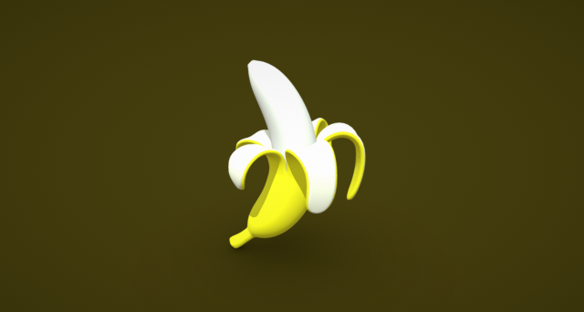 Naturally Appealing Banana 3D-Modell .c4d .max .obj .3ds .fbx .stl .blend 