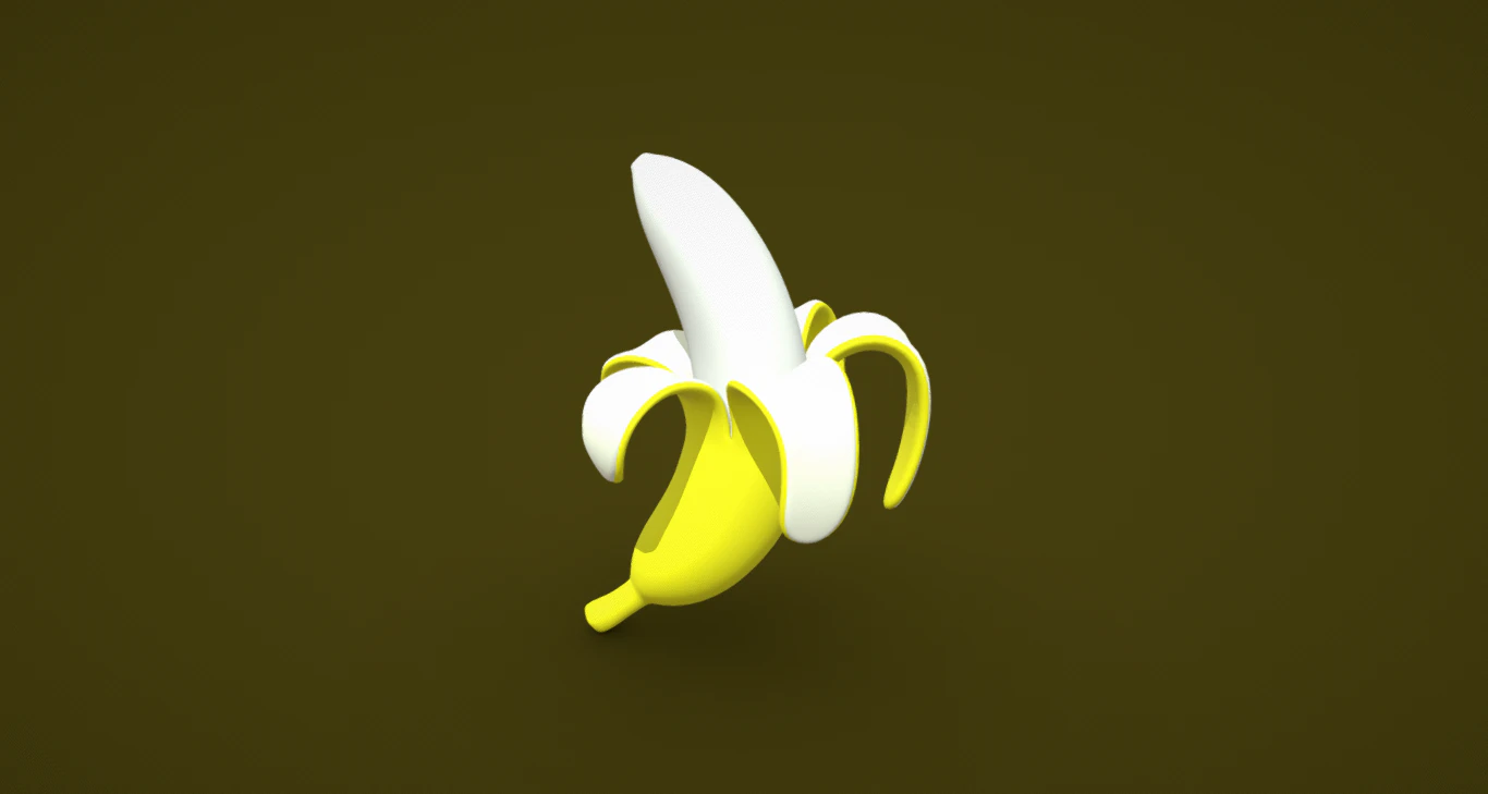 Naturally Appealing Banana 3D Model .c4d .max .obj .3ds .fbx .stl .blend
