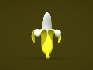 Naturally Appealing Banana 3D Model
