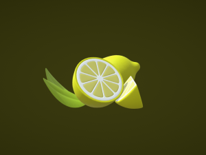 Zesty Freshness Lemon 3D Модель