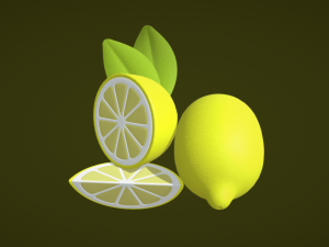 Zesty Freshness Lemon 3D Модель