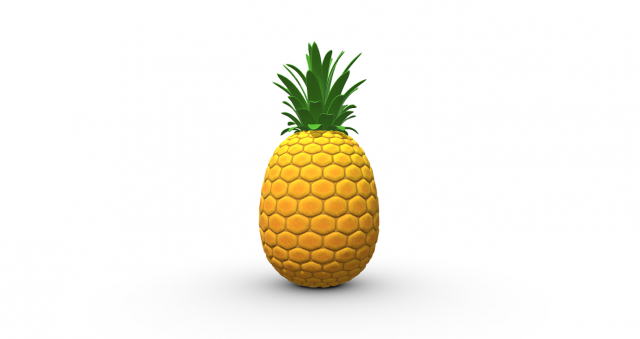 Tropical Delight Pineapple Model 3D .c4d .max .obj .3ds .fbx .stl .blend 