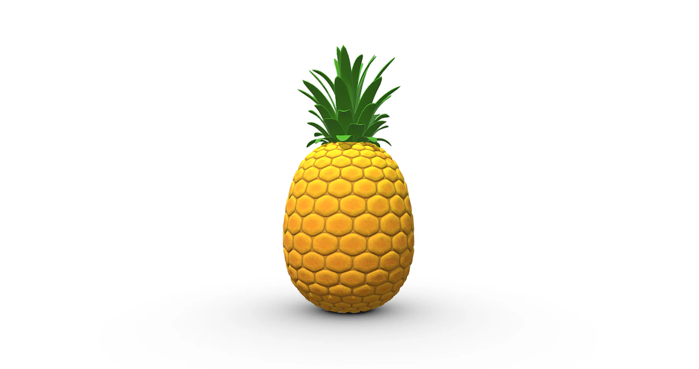 Tropical Delight Pineapple 3D Model .c4d .max .obj .3ds .fbx .stl .blend 