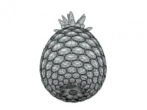 Tropical Delight Pineapple Model 3D