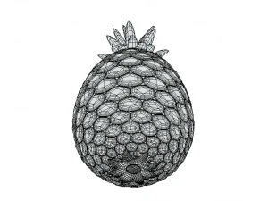 Tropical Delight Pineapple 3D Model