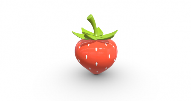 Sweet Sensation Strawberry 3D Model .c4d .max .obj .3ds .fbx .stl .blend 
