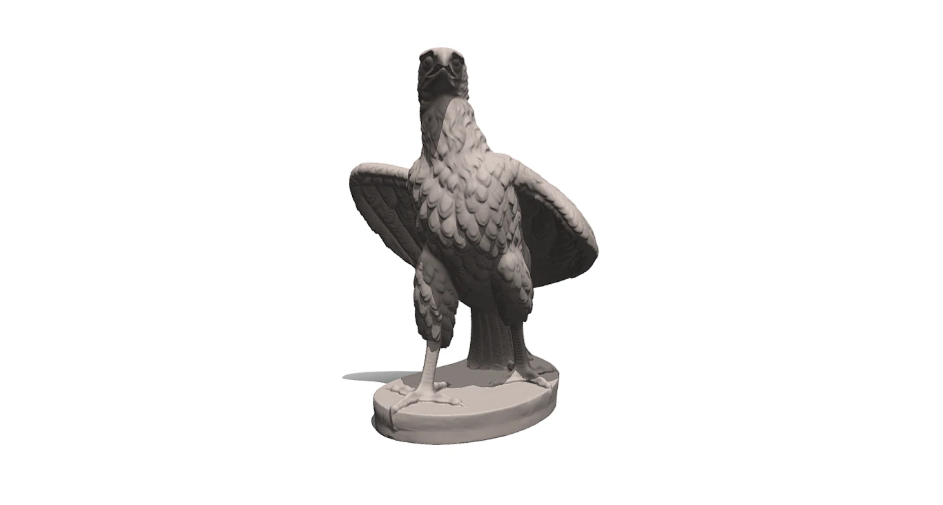 Статуя кам'яного орла в саду величного охоронця 3D Модель .c4d .max .obj .3ds .fbx .stl .blend