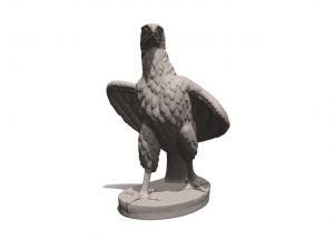 Majestic Guardian Stone Eagle Garden Statue 3D Model