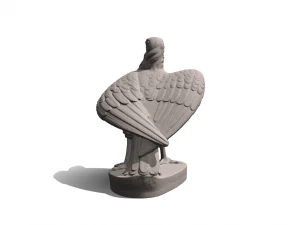 Статуя кам'яного орла в саду величного охоронця 3D Модель