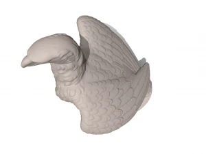 Статуя кам'яного орла в саду величного охоронця 3D Модель