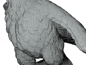 Статуя кам'яного орла в саду величного охоронця 3D Модель