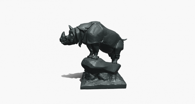 Majestic Strength Le Rhinoceros Statue Modelo 3D .c4d .max .obj .3ds .fbx .stl .blend 
