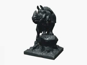 Est&aacute;tua da Majestosa For&ccedil;a Le Rhinoceros Modelo 3D