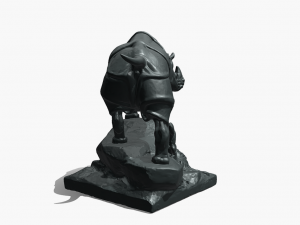 Majestic Strength Le Rhinoceros Statue Modelo 3D