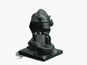 Est&aacute;tua da Majestosa For&ccedil;a Le Rhinoceros Modelo 3D