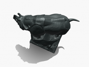 Majestic Strength Le Rhinoceros Statue Modelo 3D