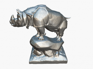 Majestic Strength Le Rhinoceros Statue Modelo 3D