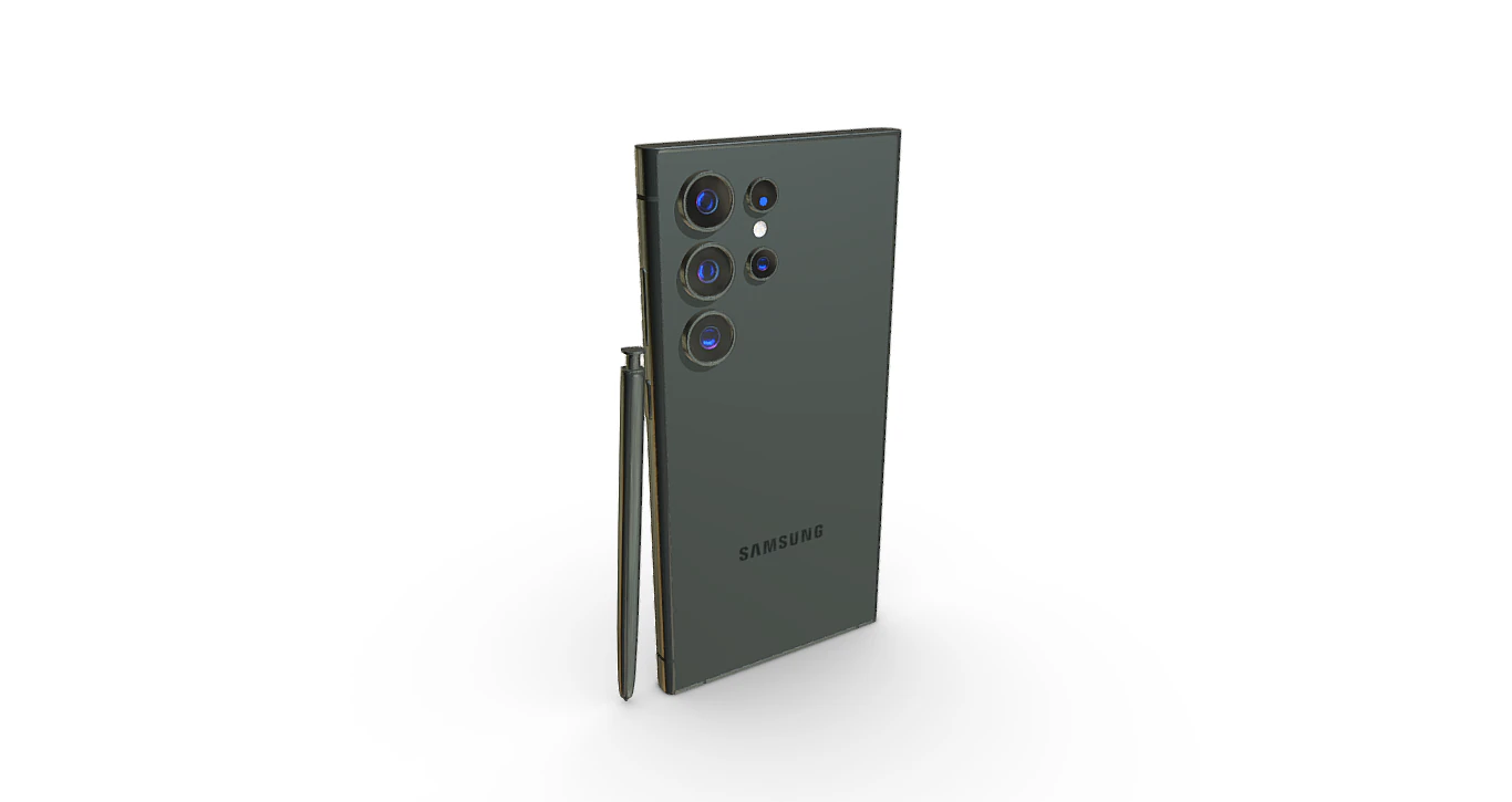 Samsung Galaxy S23 Ultra 3D Model .c4d .max .obj .3ds .fbx .stl .blend 
