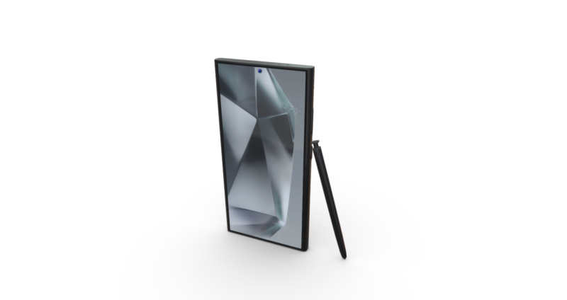 Samsung Galaxy S24 Ultra Titanium Black 3D Model .c4d .max .obj .3ds .fbx .stl .blend 