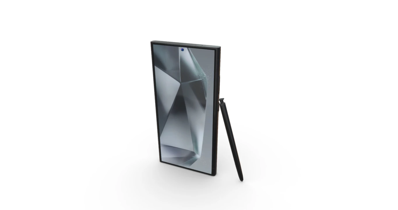 Samsung Galaxy S24 Ultra Titanium Black 3D Model .c4d .max .obj .3ds .fbx .stl .blend 