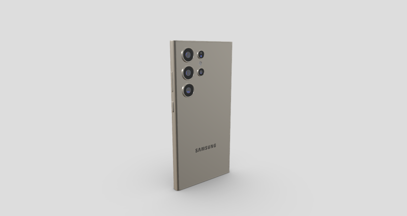 Samsung Galaxy S24 Ultra 3D Model .c4d .max .obj .3ds .fbx .stl .blend 