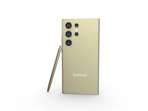 Samsung Galaxy S24 Ultra Titanium Yellow 3D Model