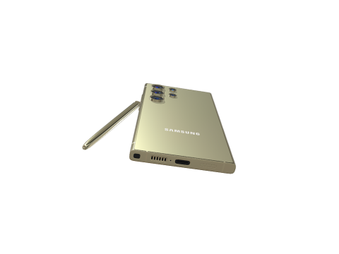 Samsung Galaxy S24 Ultra Titanium Yellow Modello 3D