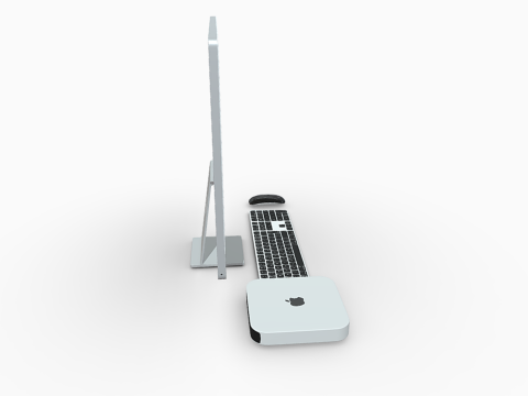 Experience Modern Elegance With Apple iMac PC Set 3D-Modell