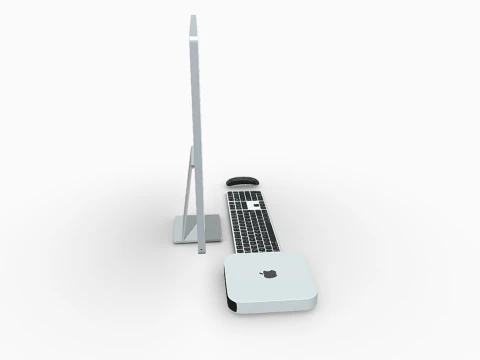 Experience Modern Elegance With Apple iMac PC Set 3D Model
