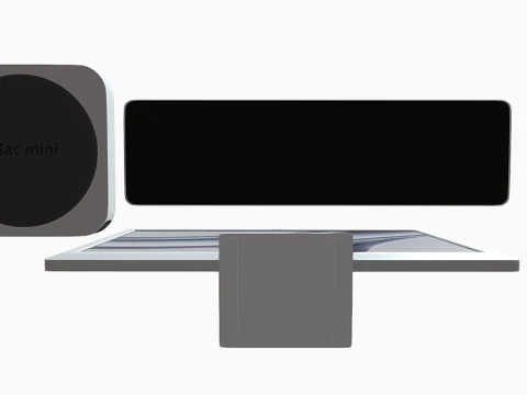 Experience Modern Elegance With Apple iMac PC Set 3D Model