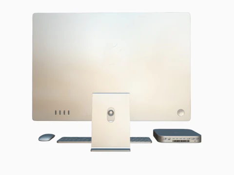 Experience Modern Elegance With Apple iMac PC Set 3D Model