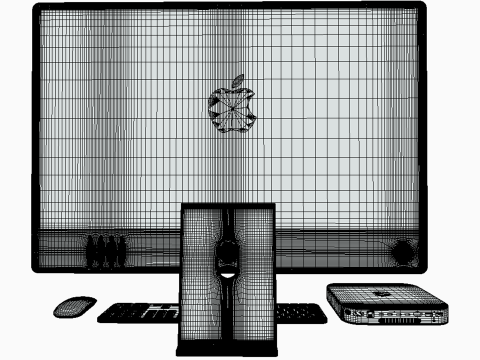 Experience Modern Elegance With Apple iMac PC Set 3D-Modell
