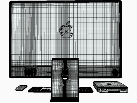 Experience Modern Elegance With Apple iMac PC Set 3D Model