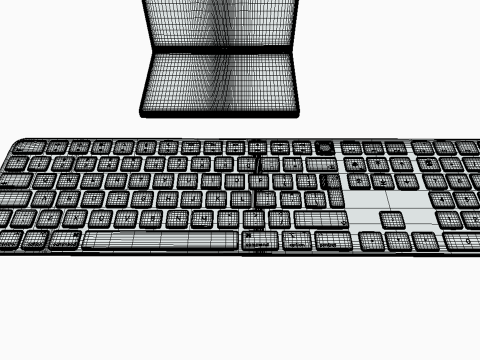 Experience Modern Elegance With Apple iMac PC Set 3D-Modell