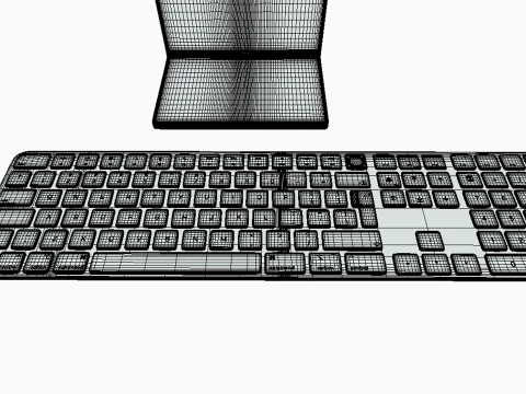 Experience Modern Elegance With Apple iMac PC Set 3D Model