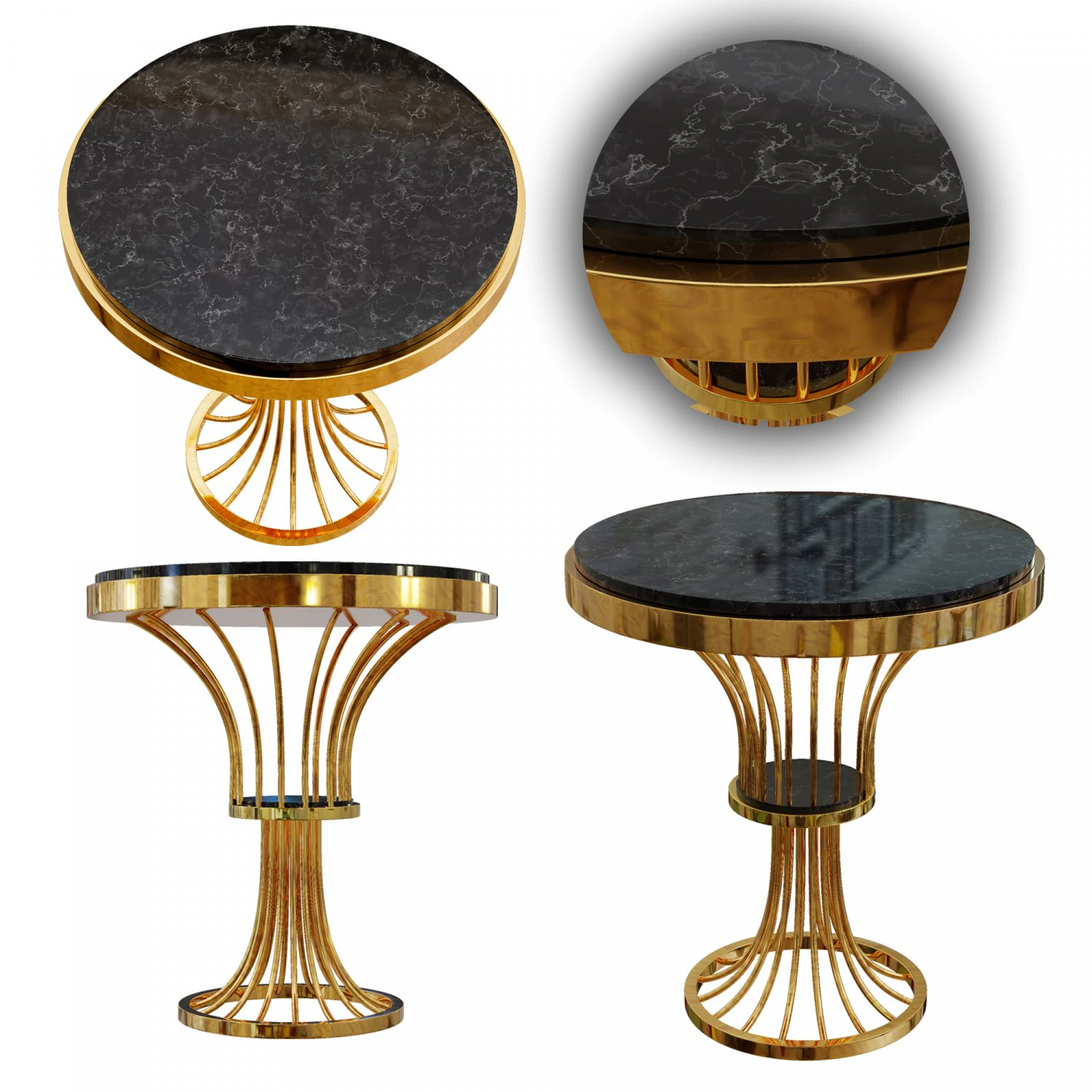 Table Marble 3D Model .c4d .max .obj .3ds .fbx .stl .blend