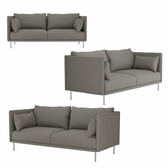 Silhouette sofa 3D Model .c4d .max .obj .3ds .fbx .stl .blend 