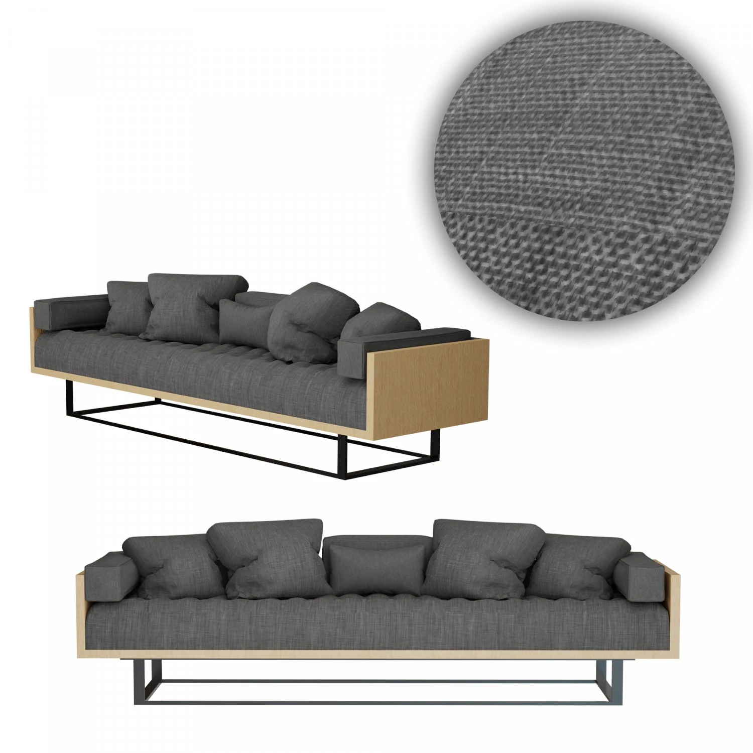 Genevieve sofa 3D Model .c4d .max .obj .3ds .fbx .stl .blend 