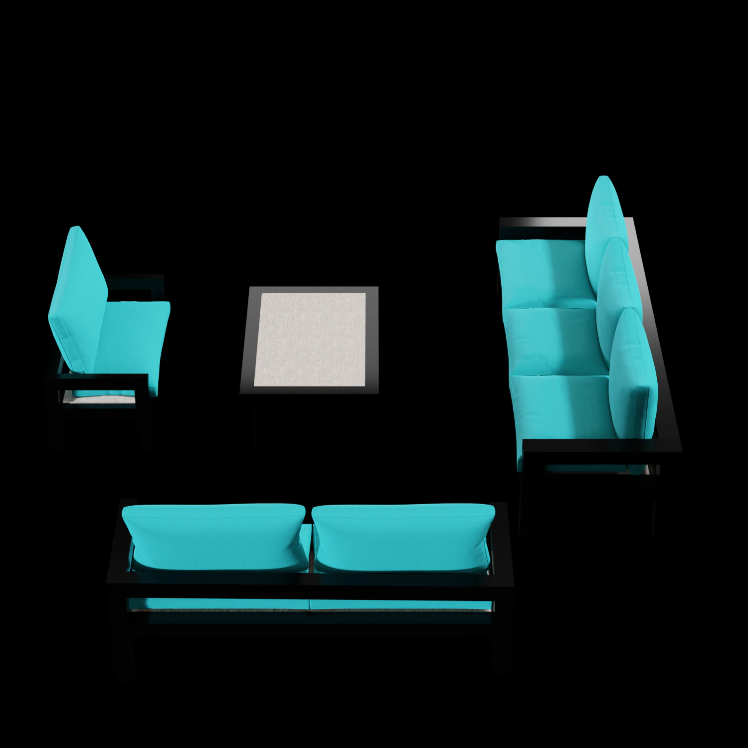 Patio Conversation Sets 3D Model .c4d .max .obj .3ds .fbx .stl .blend