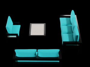 Patio-gesprekssets 3D Model