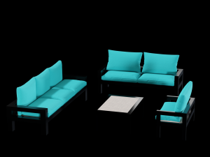 Patio Conversation Sets 3D मॉडल
