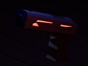 Low poly pistol Model 3D