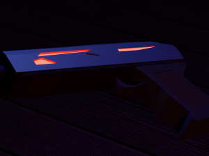 Low poly pistol Model 3D