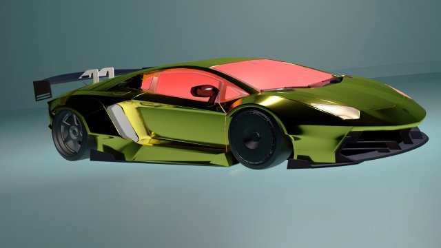 GOLDEN LAMBORGHINNI Model 3D .c4d .max .obj .3ds .fbx .stl .blend 